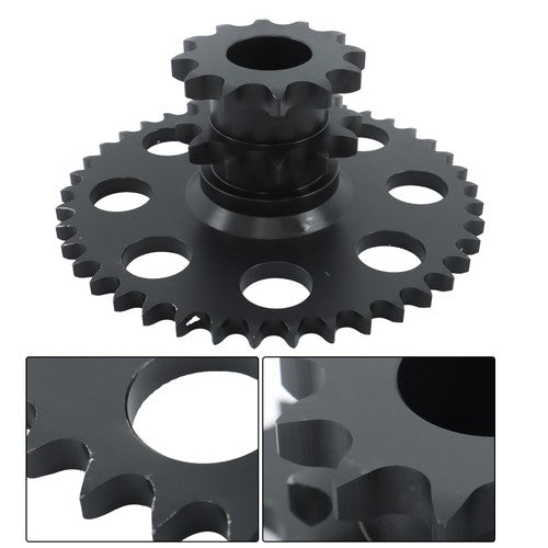 Solid Spare Chain Drive Cluster Sprocket Set D76529 D64175 Fits Case Skid Steer 1845