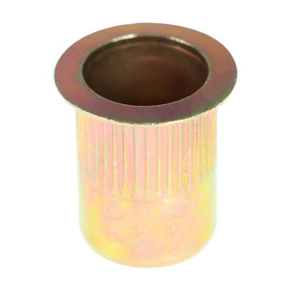 Solid Spare Steel Rivet Nut Rivnut Insert Nutsert 3/8-16 3/8 Carbon Steel Zinc Plated 50Pcs