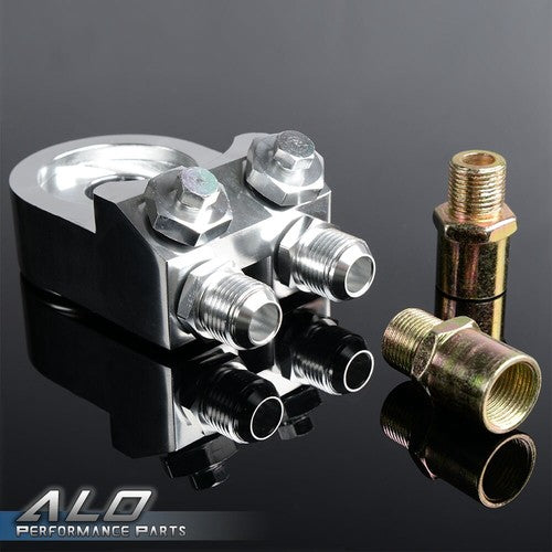 Solid Spare Universal 15 Row 10AN Alumium Engine Transmission Oil Cooler+ Filter Adapter Kit