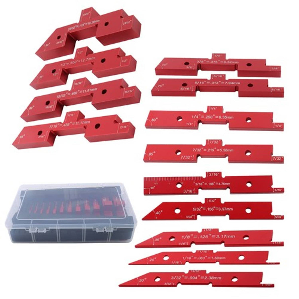 Solid Spare For Router Table Precision Aluminum Blocks Height Gauge Set 14PCS