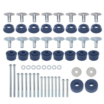 Solid Spare Fit For 08-16 Ford F-250 F-350 Super Duty Blue Body Cab Mount Kit KF04060BK