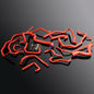 Solid Spare Fit For Renault 1985-1991 5GT R5 Turbo Red Silicone Radiator Hose Pipe Kit