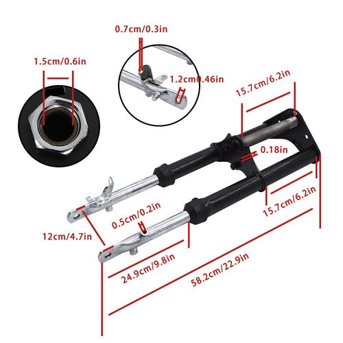 Solid Spare Complete Front Forks Shock Suspension Fit For Honda CRF50F XR50 2004-2014 Black