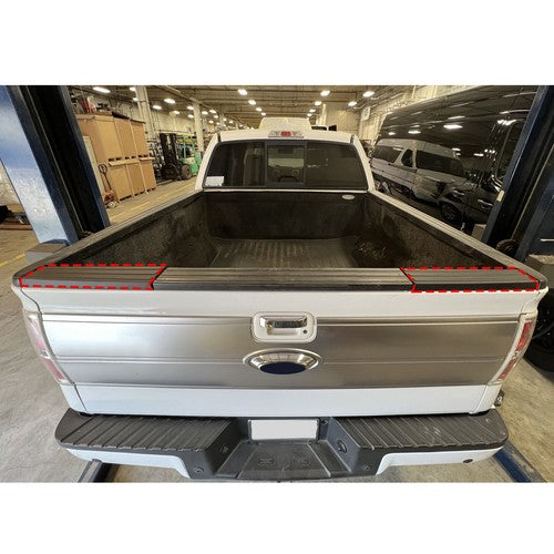 Solid Spare Flex Step Side Tailgate Molding Covers For 09-14 Ford F-150 End Cap Trim 2PCS
