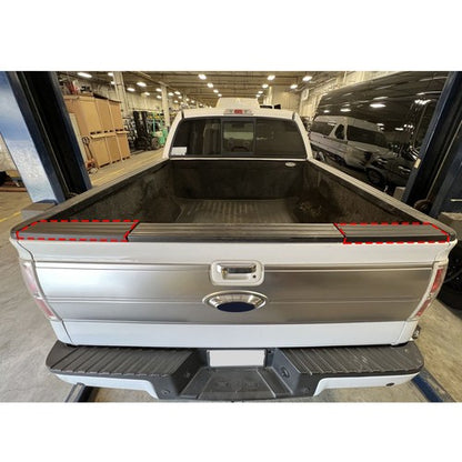Solid Spare Flex Step Side Tailgate Molding Covers For 09-14 Ford F-150 End Cap Trim 2PCS