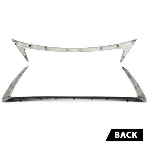 Solid Spare 2pcs Front Grille Outer Trim Molding Gloss Black Fit For 2014-2017 Lexus CT200H