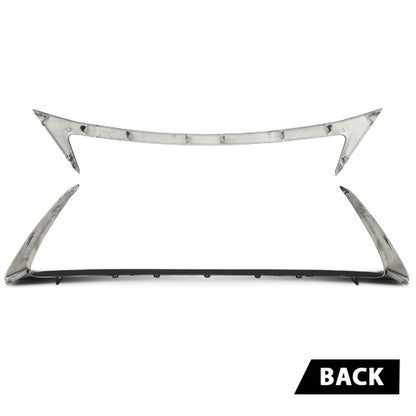 Solid Spare 2pcs Front Grille Outer Trim Molding Gloss Black Fit For 2014-2017 Lexus CT200H