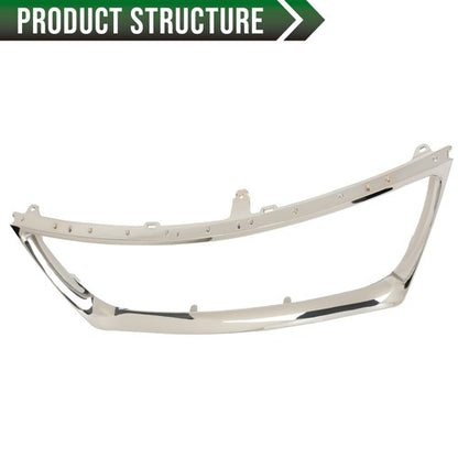 Solid Spare Fit For 2007-2009 Lexus ES350 Sedan Grille Shell Outer Grille Molding Chrome