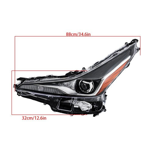 Solid Spare Headlight Assembly Fit For Toyota Prius 2019 2020 2021 2022 Left Clear Lens LED