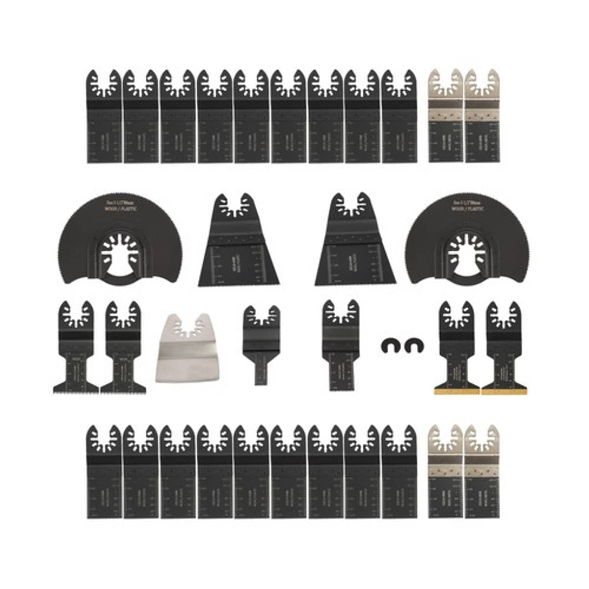 Solid Spare Oscillating Saw Blades Combination Multitool Kit for Wood Metal 35 PCS