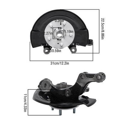 Solid Spare 2Pcs Front Steering Knuckle & Wheel Hub Bearing Assembly For Honda CR-V 2007-09