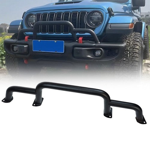 For Jeep Wrangler JL 2018-2024 Front Bumper Grille Winch Brush Guard Bull Bar