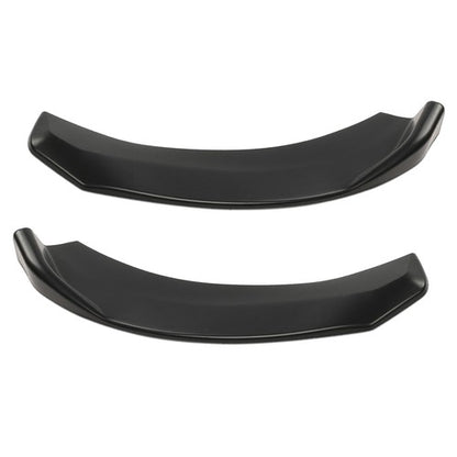 Solid Spare Universal Front Bumper Lip Spoiler Splitter Diffuser Winglet Type 2Pcs Black