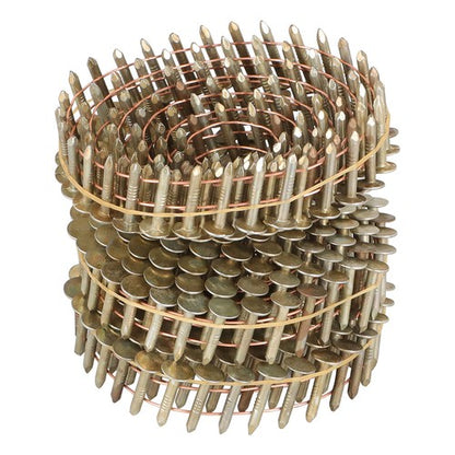 Solid Spare 7200Pcs 3/4" × 0.12" 15 Degree Galvanized Coil Roofing Nail 3/8" Head Diameter