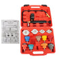 Solid Spare Head Gasket Leak Detector 14Pcs Coolant Radiator Pressure Tester Cooling System