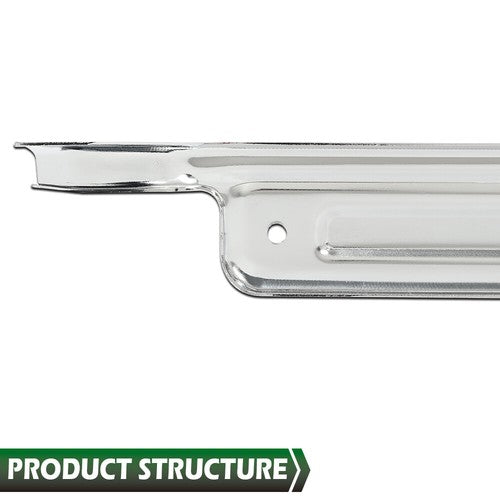 Solid Spare Pair Fit For 1967-1972 Chevy C10 GMC Truck Chrome Door Sill Plates W/ Hardware
