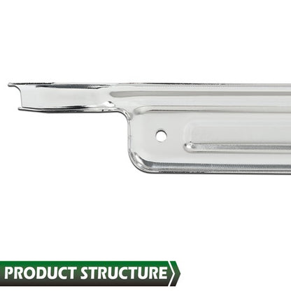 Solid Spare Pair Fit For 1967-1972 Chevy C10 GMC Truck Chrome Door Sill Plates W/ Hardware