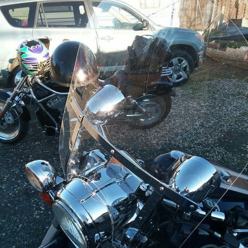 Solid Spare Clear Windshield W/ Bracket For 1994-2025 2009 Harley Touring Road King FLHRX
