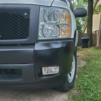 Solid Spare LH & RH Bumper End Extension W/Fog Lamp Hole Fit For 07- 13 Chevy Silverado 1500