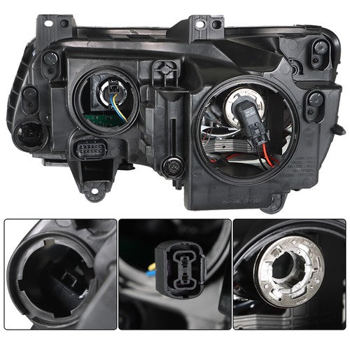 Solid Spare Passenger+Driver Side Headlight Projector Clear Pair For Chrysler 300 2011-2014