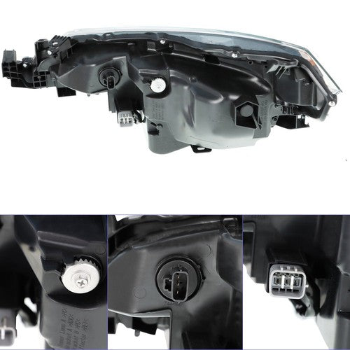 Solid Spare LH+RH Headlight For Toyota Corolla L LE 2017-2019 Headlamps Clear Chrome Lens