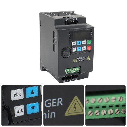 Solid Spare 2.2KW VFD 220V 3HP 1 to 3 Phase Variable Frequency Drive Inverter New