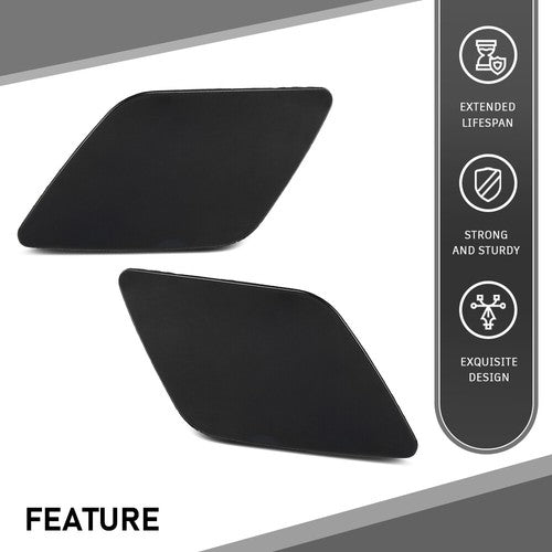 Solid Spare Fit For 2005-2008 Audi A6 Quattro Headlight Washer Cover Cap Left & Right Side