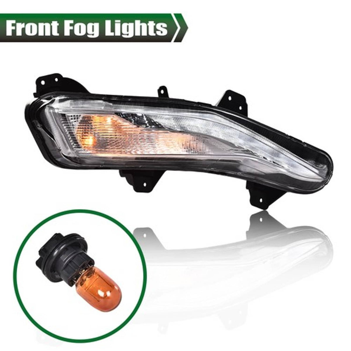 Solid Spare Fit For 19-22 Malibu Right Bumper Turn Signal Lights w/ LED DRL Fog Lamps