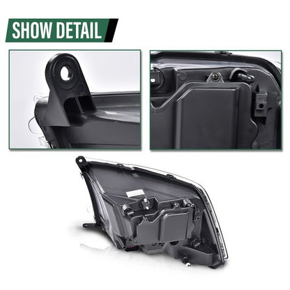 Solid Spare LED DRL Projector Headlights w/ Harness Fit For 09-18 Ram 1500 2500 3500 Chrome