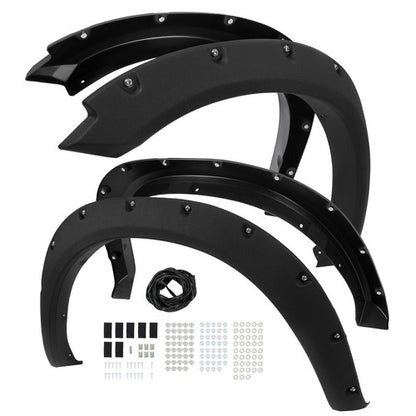 Solid Spare 4pcs Fender Flares Pocket Rivet Bolt Style Fit For Dodge Ram 1500/Classic 09-23