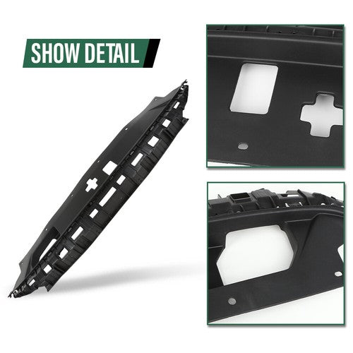 Solid Spare Upper Radiator Support Cover Fit For 19-20 Hyundai Santa Fe Accessory Black