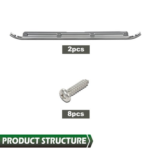 Solid Spare Pair Fit For 1967-1972 Chevy C10 GMC Truck Chrome Door Sill Plates W/ Hardware