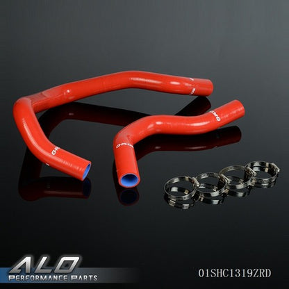 Solid Spare Red Silicone Radiator Hose+Clamps Kit Fit For 88-91 Honda Civic EF8/9 CRX B16A