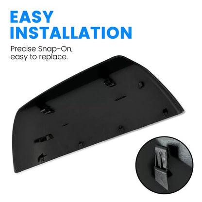 Solid Spare 2X Gloss Black Side Mirror Cover Cap Replacement For Toyota Tundra Sequoia 07-19