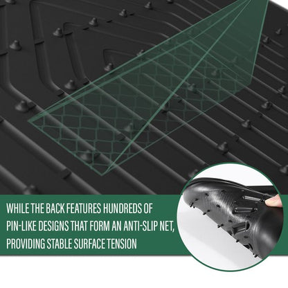 Solid Spare All Weather TPE Floor Mats Fit For 18-2022 Honda Accord Sedan Protection Liners