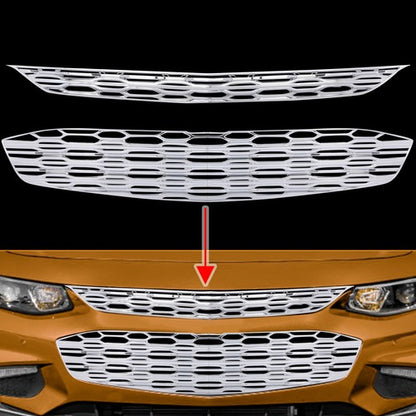 Solid Spare FOR 2016-2018 Chevy Malibu CHROME Snap On Grille Overlay Grill Covers Inserts