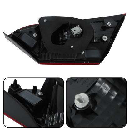 Solid Spare Driver/Left For Toyota Camry 2021-2023 Halogen Type Tail Light Clear & Red Inner