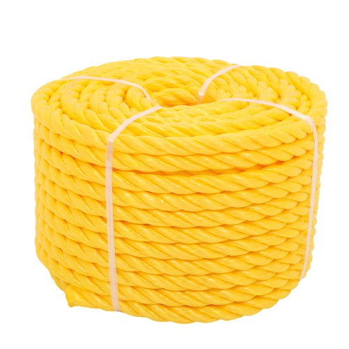 Solid Spare 1/2in x 100 Feet 3 Stranded Orange Yellow Polypropylene Braided Rope
