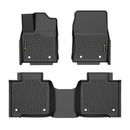 Solid Spare Fit For 2022-2025 Toyota Tundra CrewMax Cab TPE Floor Mats Protection Liners