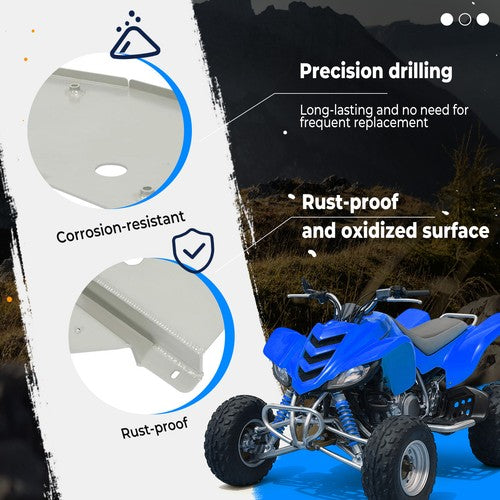 Solid Spare Full Chassis Glide & Swingarm Skid Plate For Yamaha Raptor 660 660R Rocker Guard
