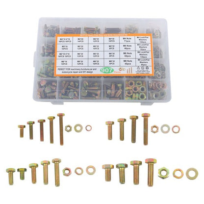 Solid Spare Grade 8.8 Metric Bolt Assortment M4 M5 M6 M8 Heavy Duty Bolts and Nuts Kit 907!