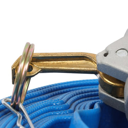 Solid Spare Irrigation Discharge Hose 1-1/2" x 25ft PVC With Aluminum Connectors For Pool