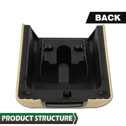 Solid Spare Fit For 2004-2008 Ford F-150 Beige Vinyl Center Console Arm Rest Lid Cover Pad