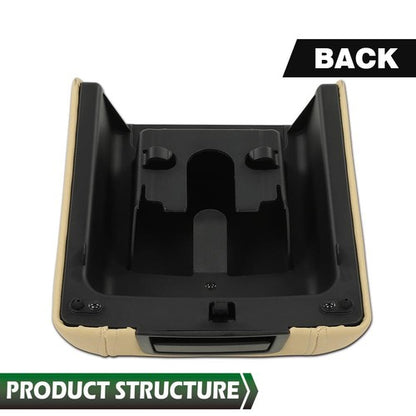 Solid Spare Fit For 2004-2008 Ford F-150 Beige Vinyl Center Console Arm Rest Lid Cover Pad