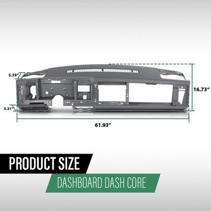 Solid Spare Dashboard Dash Core Gray Fit For 1988-1994 Chevy GMC C/K Truck Suburban Blazer