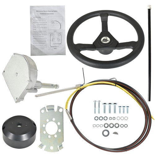 Solid Spare 10FT SS13710 Boat Cable With Wheel For Marine Engine Turbine Steering System New