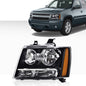 Solid Spare Headlight Lamp Left Driver Side Fit For 2007-2014 Chevy Avalanche Suburban Tahoe