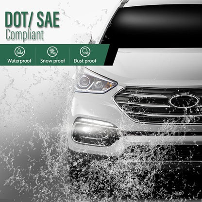 Solid Spare Fit For Hyundai Santa Fe Sport 2017-2018 Front Fog Lights Daytime Running Lamps