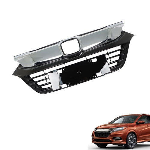 Solid Spare Fit For Honda HRV HR-V 2019 2020 2021 Plastic Front Bumper Chrome Grille Grill