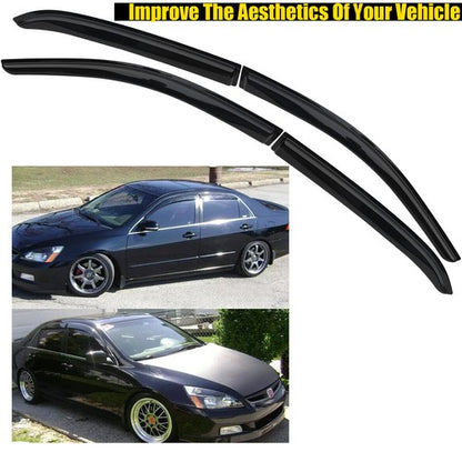 Overlay Fit 2003-2007 Honda Accord Sedan Window Trim Visors Rain Guard Deflector